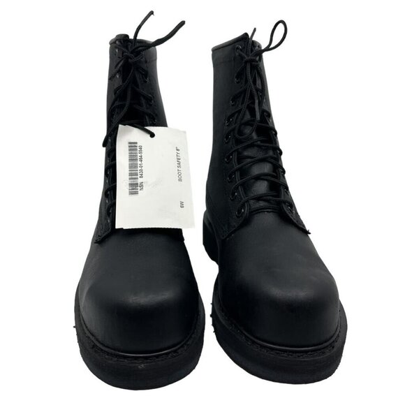 Bates Mens E01950A 8" Combat Military Boots Black Lace Up Slip Resistant 6W NEW - Picture 10 of 12
